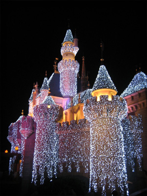 At night, the castle was nicely lighted up. So so celebrative.