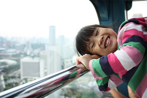 Cleo on the Singapore Flyer