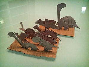 Paper Dinosaur cut outs