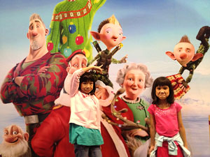 Clié and Cleo at Arthur Christmas Screening