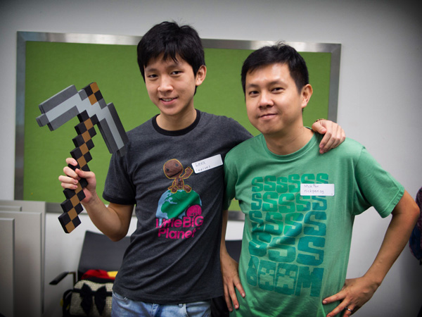 The core MinecampSG2013 team. Lauises and me