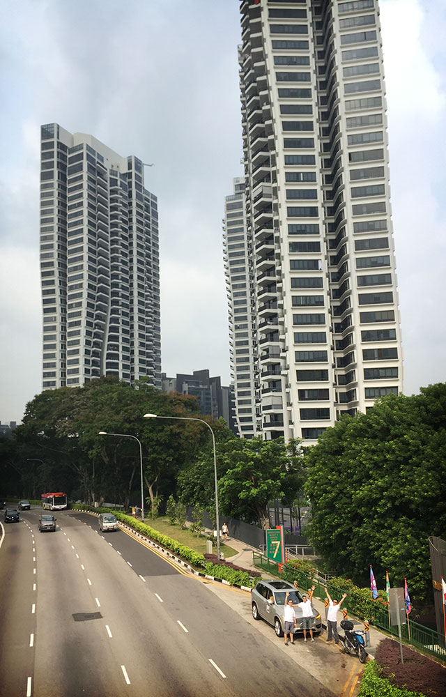 Group photo outside D'Leedon