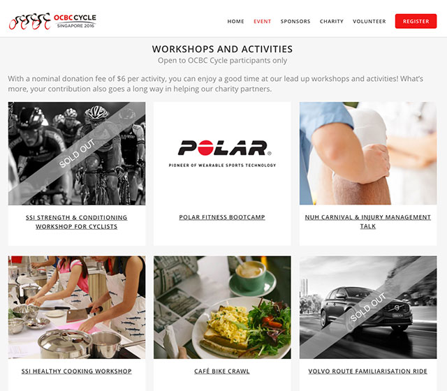 OCBC Cycle Workshop and Activities