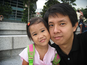 Cleo with Daddy