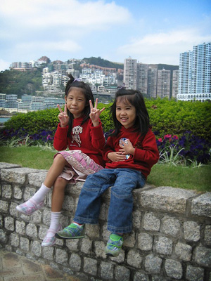 The girls loved the beautiful environment.