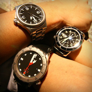 Mag, Nick and David's Sinn watches