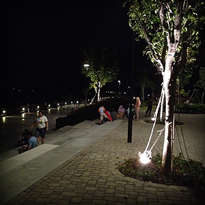 Punggol beach at night