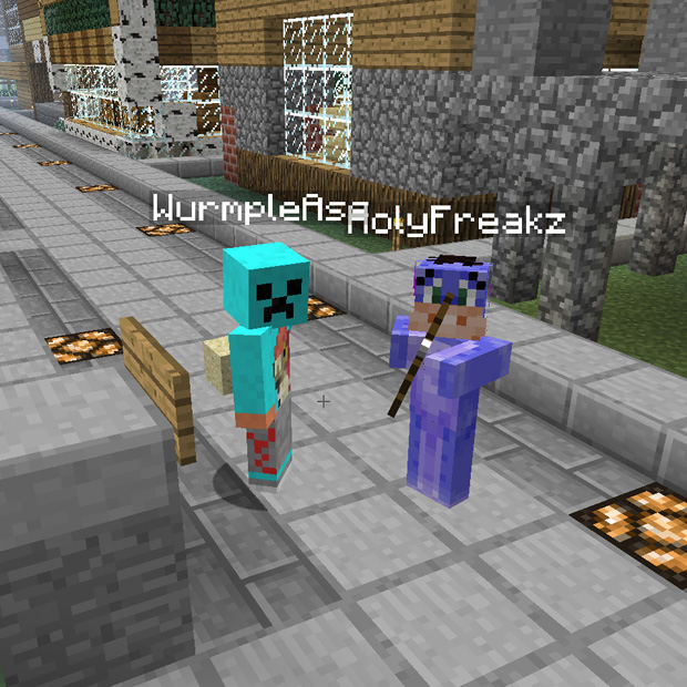 Server Owner WurmpleAss and Town Mayor HolyFreakz of Minecraft Sudden Dawn Server